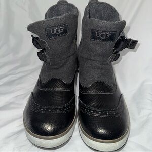 UGG Australia Marrais leather Chacoal and Grey women’s winter Boots